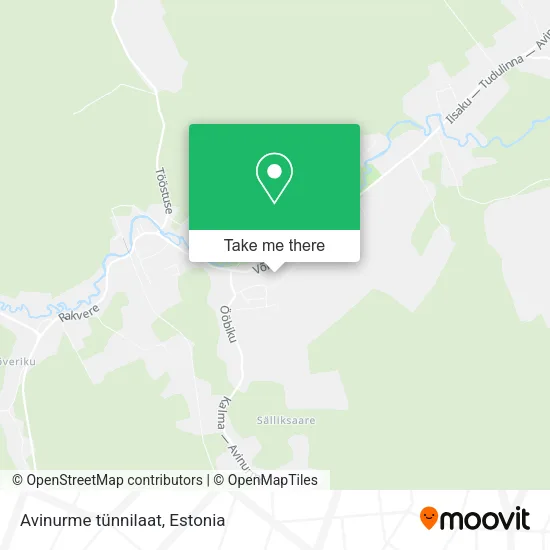 Карта Avinurme tünnilaat