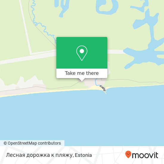 Лесная дорожка к пляжу map