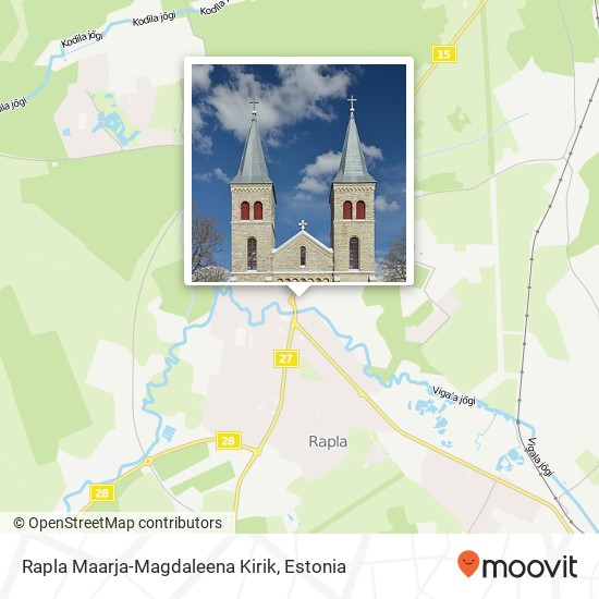 Карта Rapla Maarja-Magdaleena Kirik