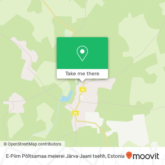 E-Piim Pôltsamaa meierei Järva-Jaani tsehh map