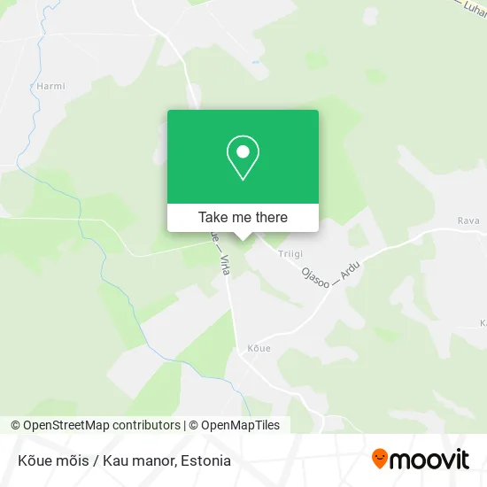Карта Kõue mõis / Kau manor