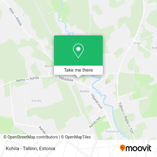 Kohila - Tallinn map
