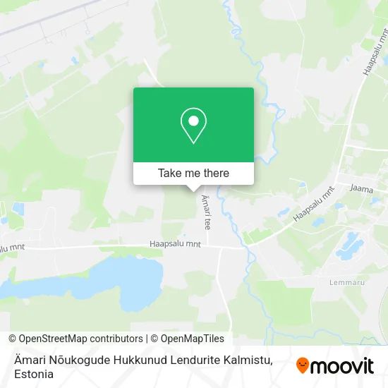 Карта Ämari Nõukogude Hukkunud Lendurite Kalmistu