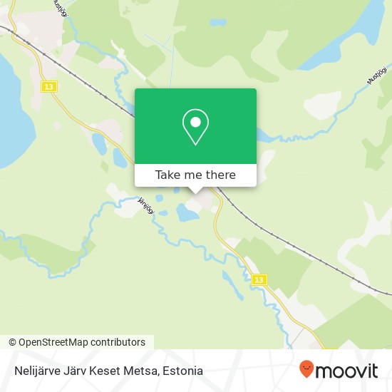 Карта Nelijärve Järv Keset Metsa