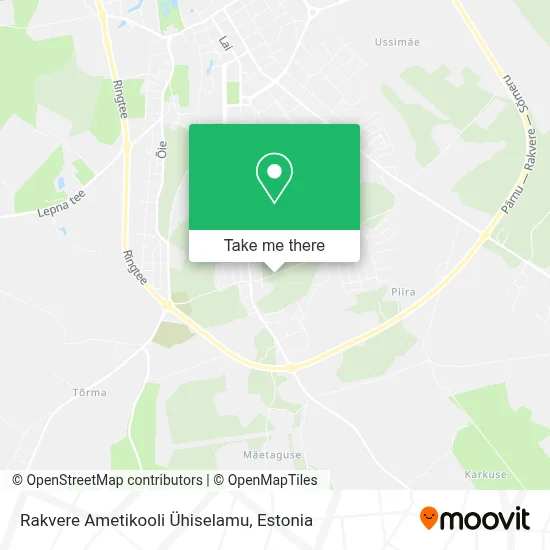 Rakvere Ametikooli Ühiselamu map