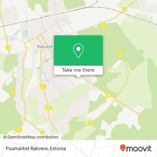 Puumarket Rakvere map