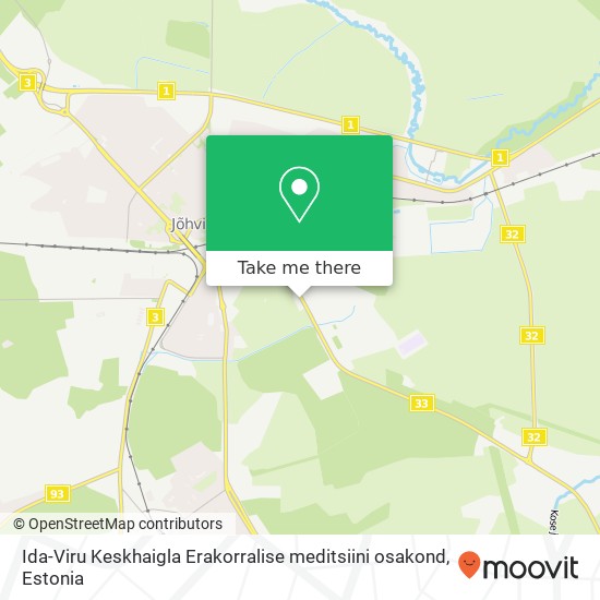 Ida-Viru Keskhaigla Erakorralise meditsiini osakond map