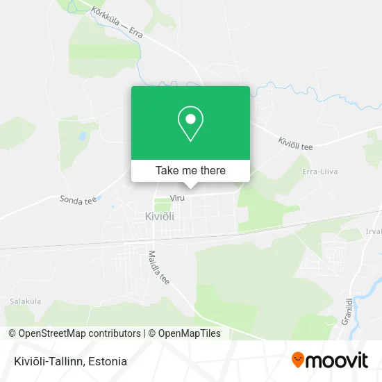 Kiviõli-Tallinn map
