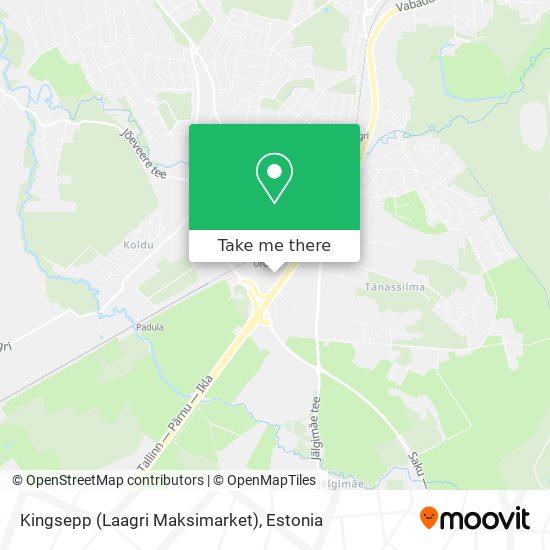 Kingsepp (Laagri Maksimarket) map