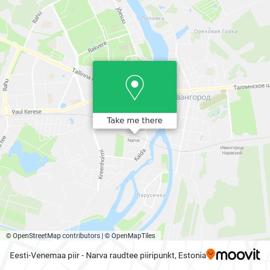 Eesti-Venemaa piir - Narva raudtee piiripunkt map