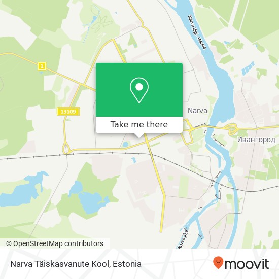 Narva Täiskasvanute Kool map