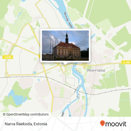 Narva Raekoda map