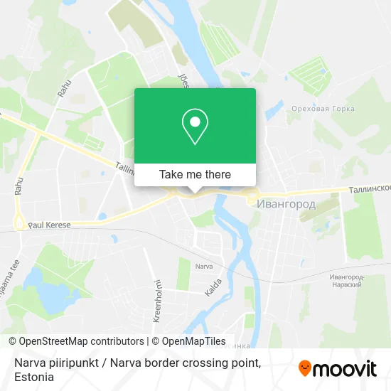 Карта Narva piiripunkt / Narva border crossing point