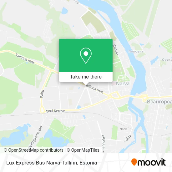 Карта Lux Express Bus Narva-Tallinn