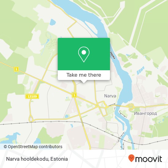 Карта Narva hooldekodu