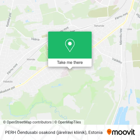 Карта PERH Õendusabi osakond (järelravi kliinik)