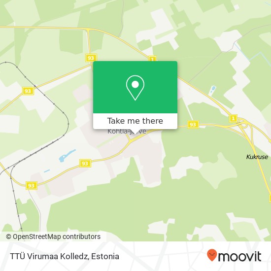 TTÜ Virumaa Kolledz map