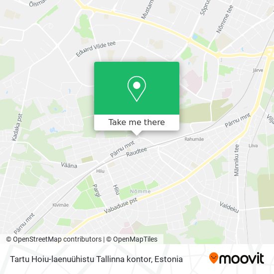 Tartu Hoiu-laenuühistu Tallinna kontor map