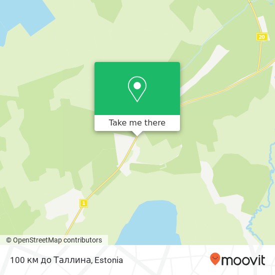 Карта 100 км до Таллина