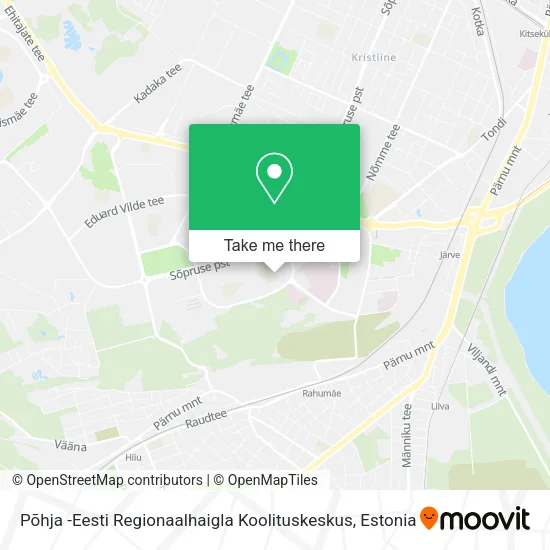 Карта Põhja -Eesti Regionaalhaigla Koolituskeskus