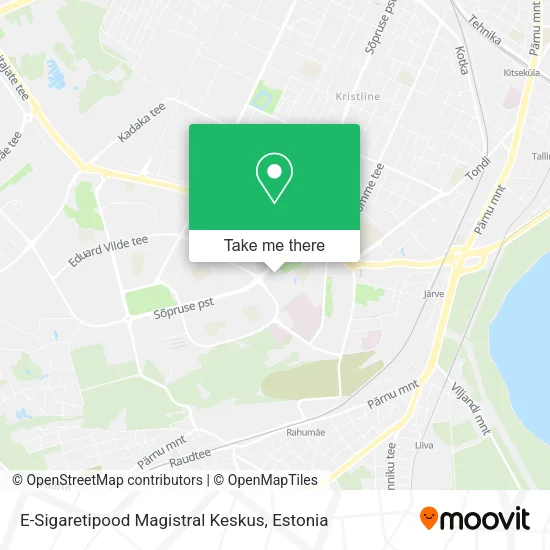 Карта E-Sigaretipood Magistral Keskus