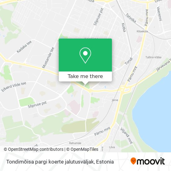 Карта Tondimõisa pargi koerte jalutusväljak