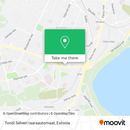 Карта Tondi Selveri taaraautomaat