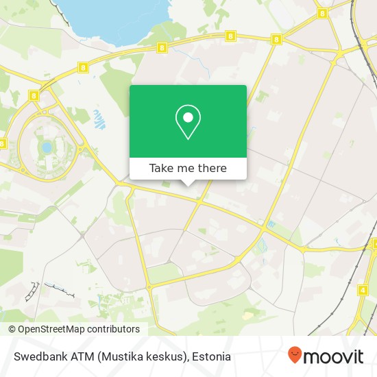 Карта Swedbank ATM (Mustika keskus)