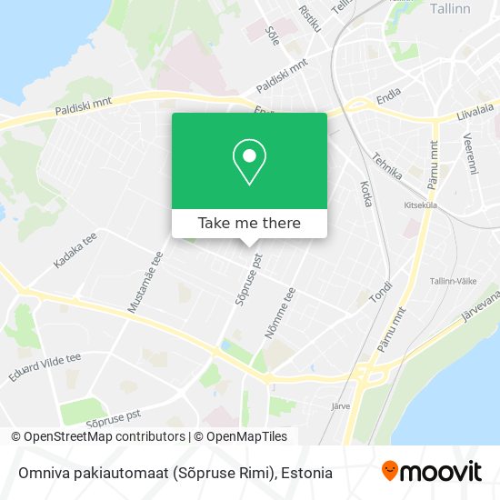 Omniva pakiautomaat (Sõpruse Rimi) map