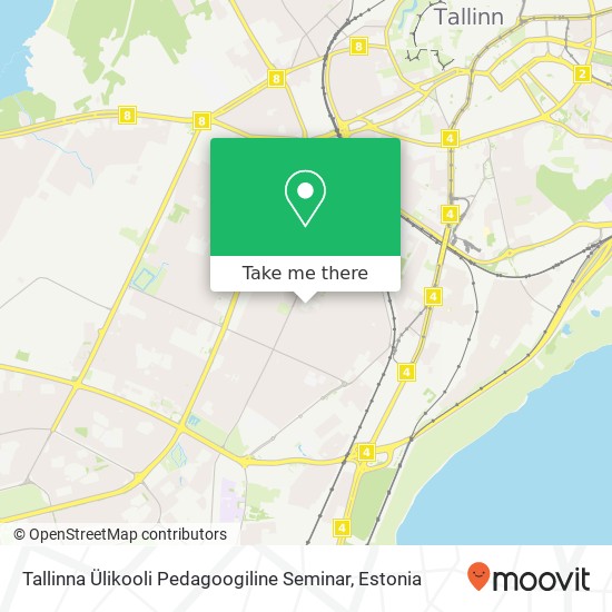 Карта Tallinna Ülikooli Pedagoogiline Seminar