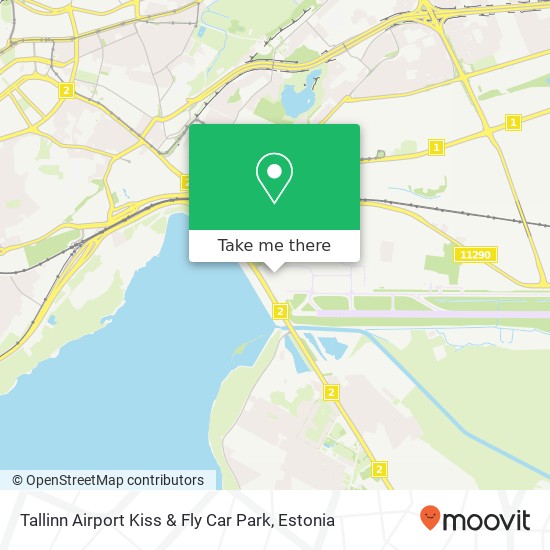 Tallinn Airport Kiss & Fly Car Park map