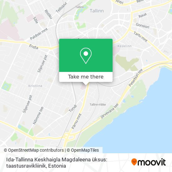 Ida-Tallinna Keskhaigla Magdaleena üksus: taastusravikliinik map