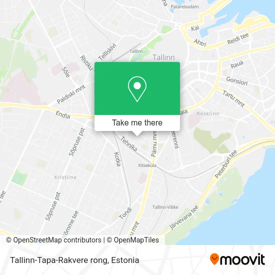 Карта Tallinn-Tapa-Rakvere rong