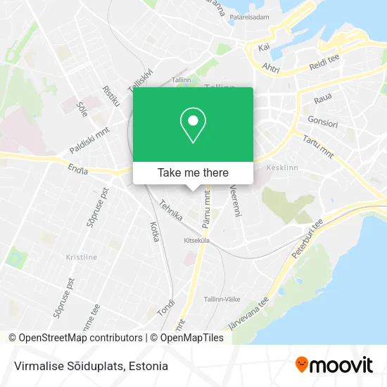 Карта Virmalise Sõiduplats