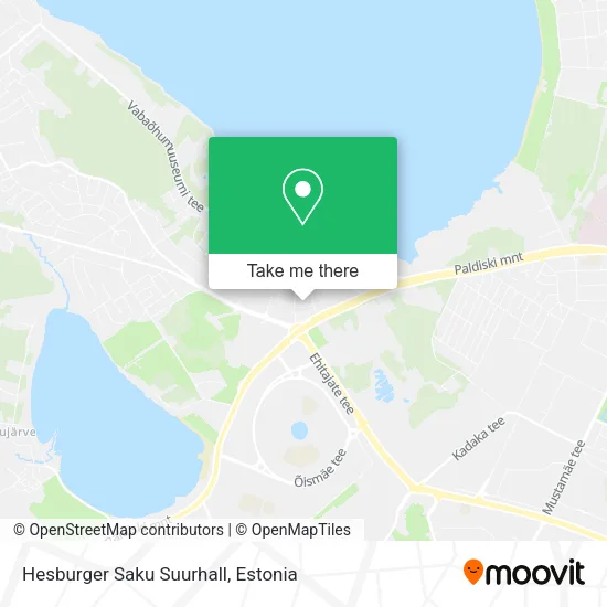 Hesburger Saku Suurhall map