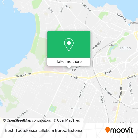 Eesti Töötukassa Lilleküla Büroo map