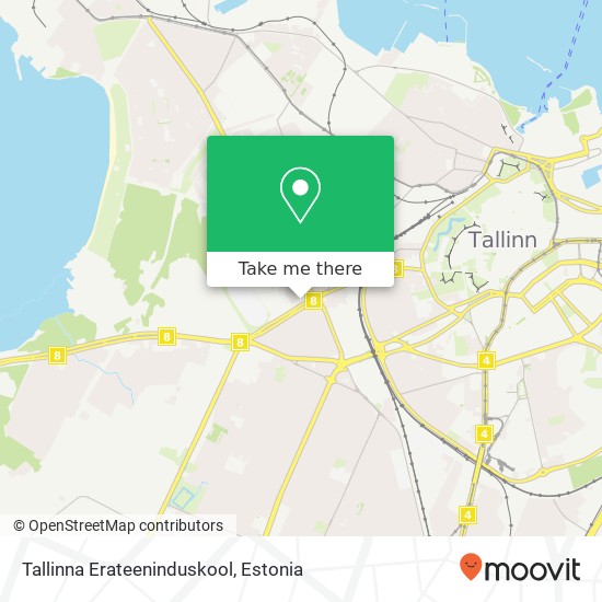Карта Tallinna Erateeninduskool