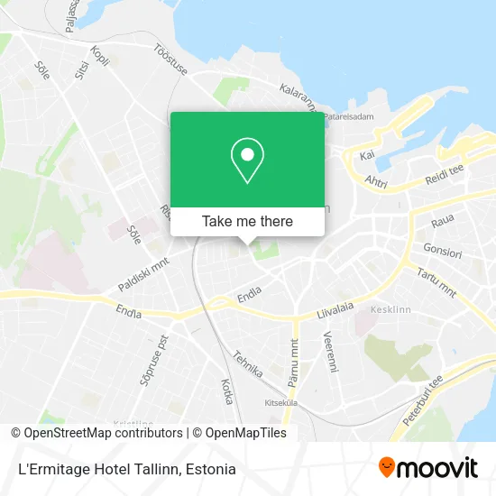 Карта L'Ermitage Hotel Tallinn