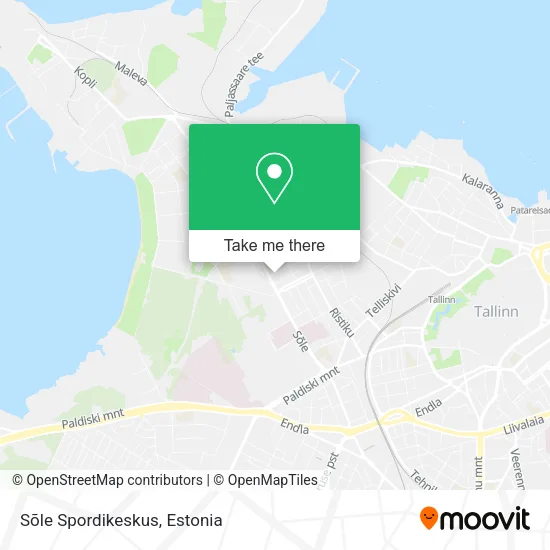 Карта Sõle Spordikeskus