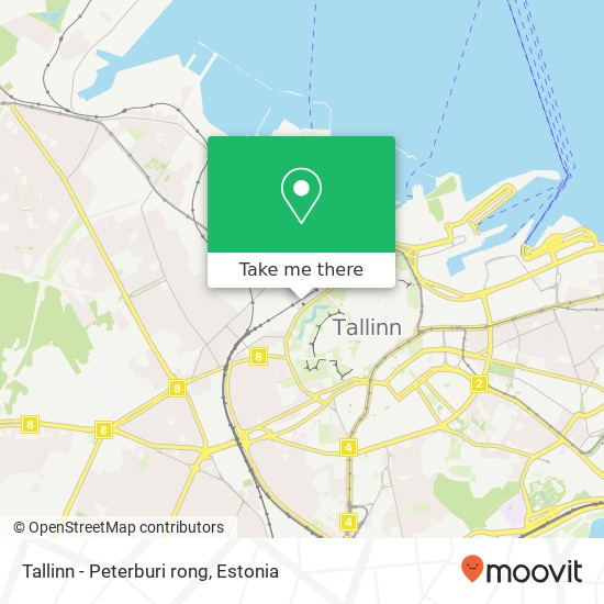 Tallinn - Peterburi rong map