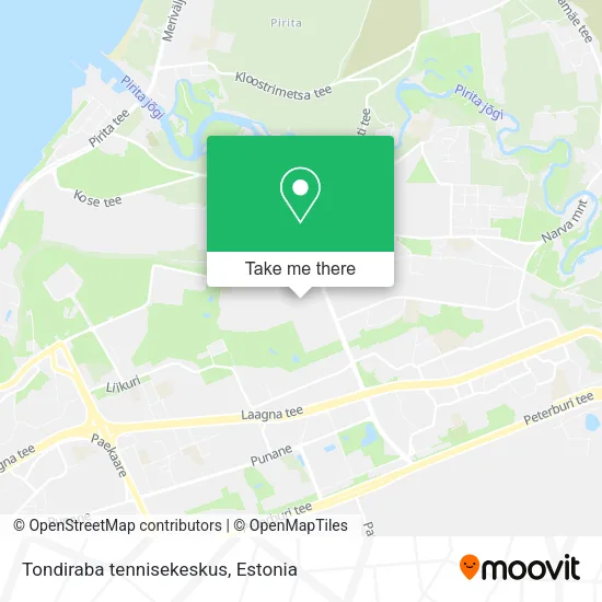 Tondiraba tennisekeskus map