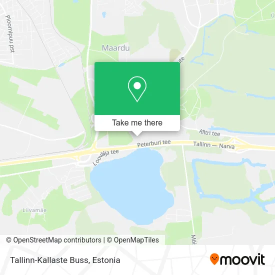 Tallinn-Kallaste Buss map