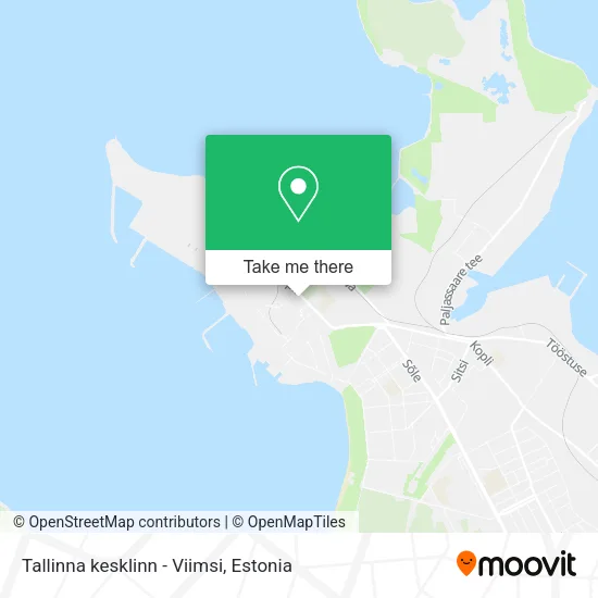 Карта Tallinna kesklinn - Viimsi
