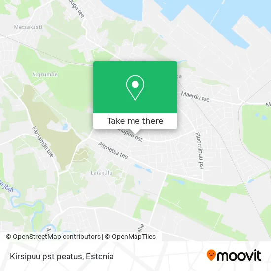 Карта Kirsipuu pst peatus