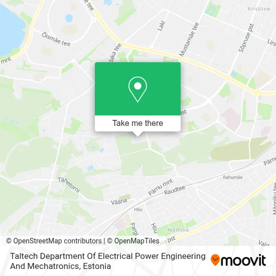 Taltech Department Of Electrical Power Engineering And Mechatronics map