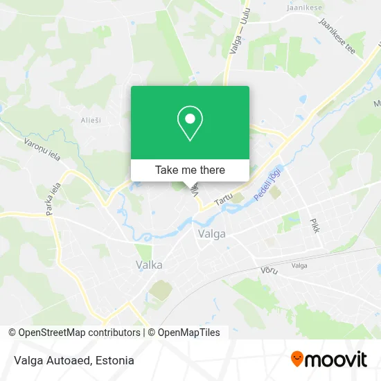 Valga Autoaed map