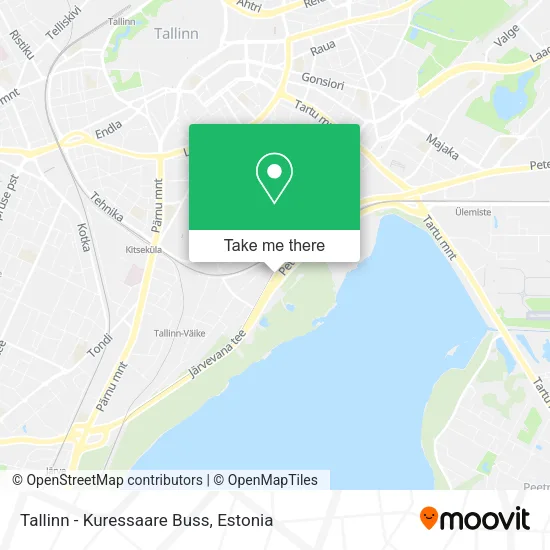 Tallinn - Kuressaare Buss map