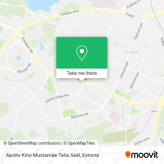 Карта Apollo Kino Mustamäe Telia Saal