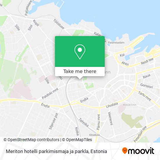 Карта Meriton hotelli parkimismaja ja parkla