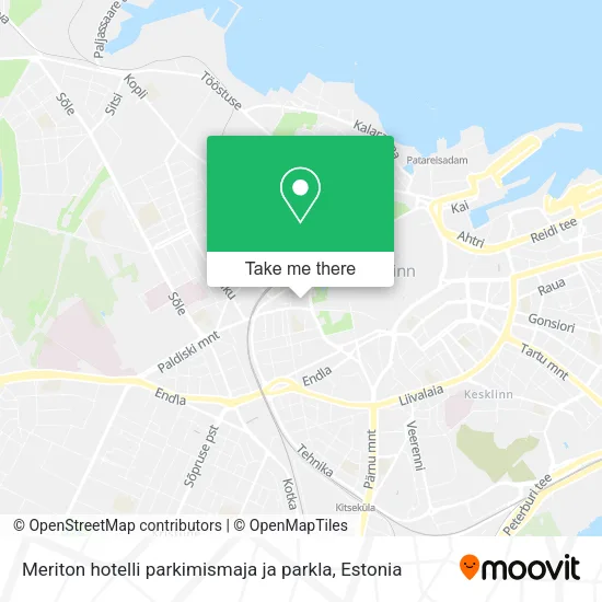 Meriton hotelli parkimismaja ja parkla map